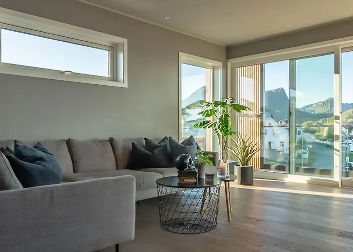 公寓 Lofoten Oceanfront Panoramic