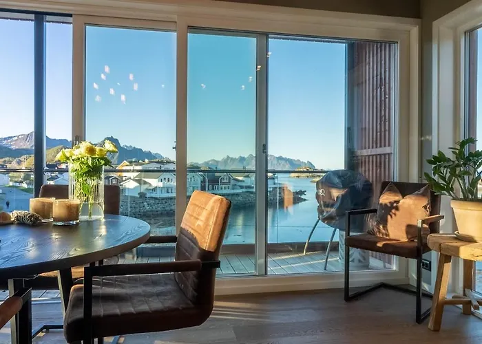 公寓 Lofoten Oceanfront Panoramic